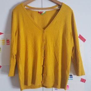 Modcloth 3/4 sleeve cardigan in Mustard